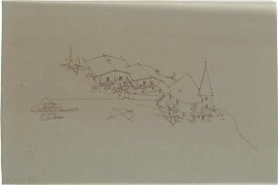 Gsaenger, Gustav; Hirschegg / Kleinwalsertal (Österreich); Ev. Kreuz Kirche - Erweiterung u. Klostergebäude (Perspektive)