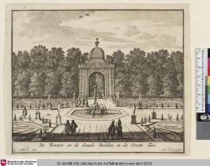 De Fontein en de Goude Beelden in den Groote Tuin
