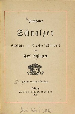 Innthaler Schnalzer : Gedichte in Tiroler Mundart