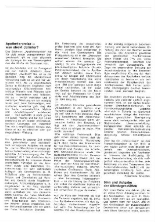 Sinn und Aufgabe der Altentagesstätten