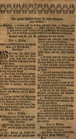 Der Gantze Psalter, Königs und Propheten Davids