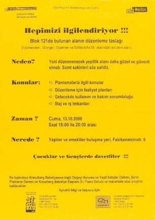 Plakat auf türkisch: "Hepimizi ilgilendiriyor!!!" ("Das geht uns alle an!!!")