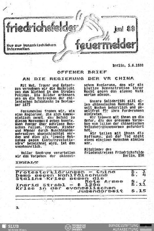 1989,Juni: Friedrichsfelder Feuermelder