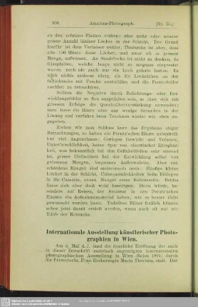 Internationale Ausstellung künstlerischer Photographien in Wien