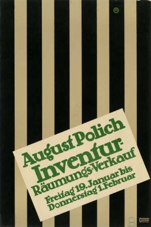 August Polich Inventur Räumungsverkauf