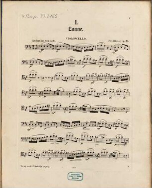 Drei Charakterstücke : für Violoncell und Pianoforte ; op. 19