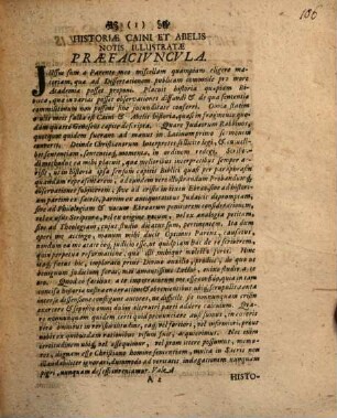 Historia Caini et Abelis : notis criticis, philologicis, historicis et theologicis illustrata