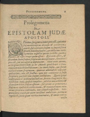 Prolegomena In Epistolam Judae Apostoli.