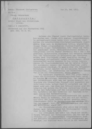 Königsbronn mit Itzelberg und Ochsenberg: Pfarrbericht 1944