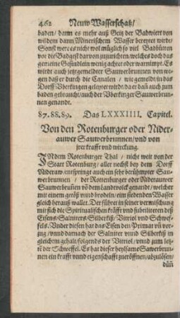Das LXXXIIII. Capitel.