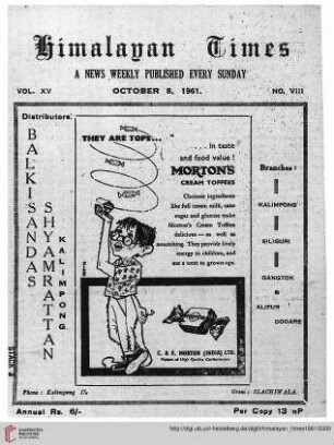 No. VIII (08 October 1961)