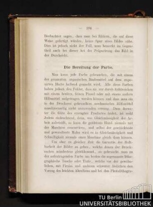 Die Bereitung der Farbe