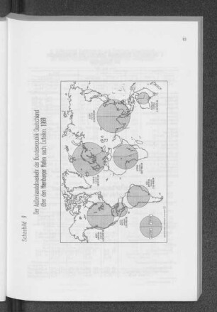 Schaubild 9: Der Außenhandelsverkehr der Bundesrepublik Deutschland über den Hamburger Hafen nach Erdteilen 1969