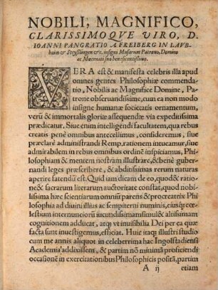 Assertiones Philosophicae : In Florentissima Ingolstadiensi Academia Anno MDLXXVI, die XVII. Ianuarij, ad publicam disputationem propositae