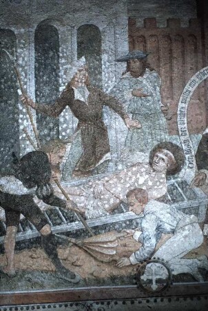 Drei Szenen aus der Legende des heiligen Laurentius