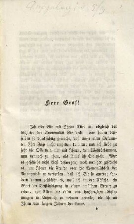 An den Verfasser der Schrift: Zweites offenes Bedenken die Kniebeugungsfrage insbesondere die neueste Cabinetsentschließung vom 3. Nov. 1844 betreffend : offenes Sendschreiben