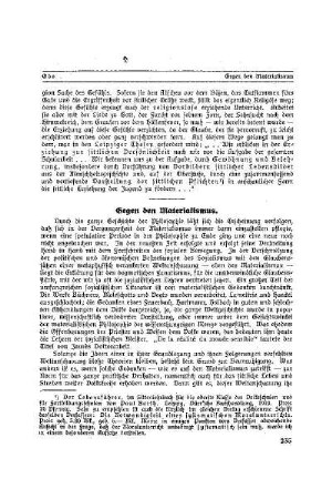 Gegen den Materialismus