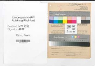 Entnazifizierung Franz Ernst , geb. 12.11.1900 (Bahnbeamter)