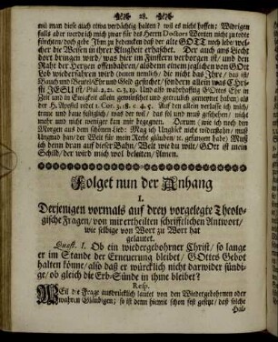 Folget nun der Anhang
