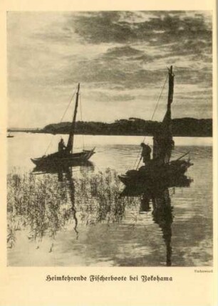 Heimkehrende Fischerboote bei Yokohama