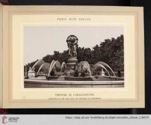 Paris, rive gauche. Fontaine de l'observatoire