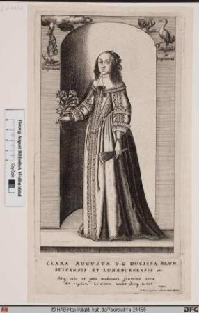 Bildnis Clara Augusta, Herzogin zu Württemberg-Neuenstadt, geb. Prinzessin von Braunschweig-Wolfenbüttel