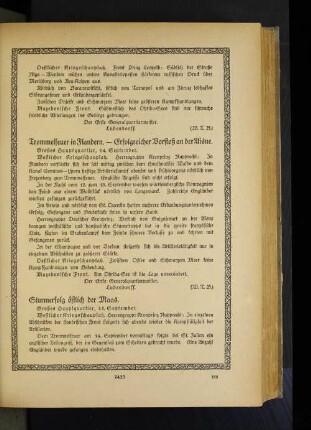 Trommelfeuer in Flandern. - Erfolgreicher Vorstoß an der Aisne.