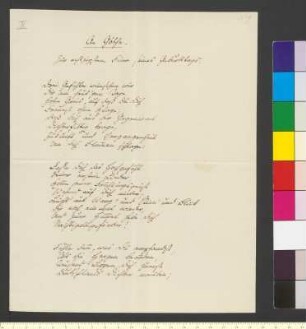 Gedicht: An Göthe. Zur achtzigsten Feier seines Geburtstags.