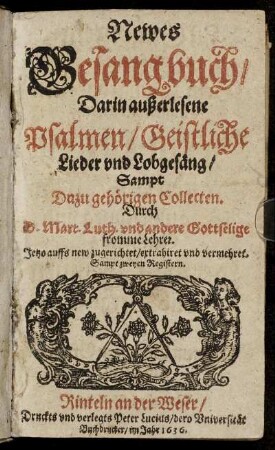 Newes Gesangbuch