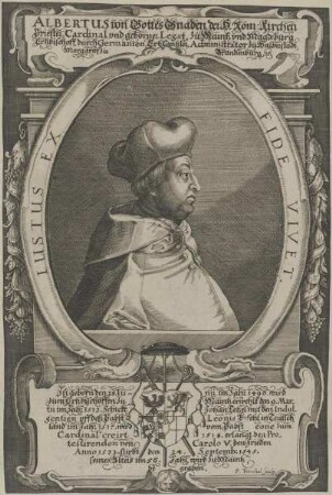 Bildnis des Albertus, Erzbischof von Mainz