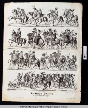 Nürnberger Volksfest. 1. Altdeutscher Jagdzug