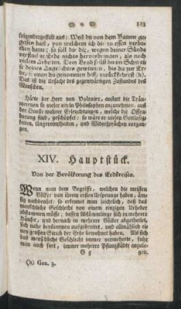 XIV. Hauptstück. Von der Bevölkerung des Erdkreises
