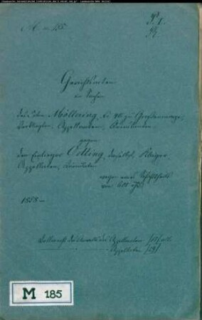 Möllering Nr. 40 zu Großenmarpe gegen Oetting zu Großenmarpe - Schichtteil
