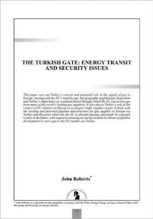 The Turkish Gate: Energy Transit and Security Issues