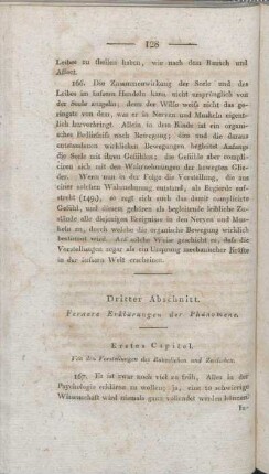Erstes Capitel. Von den Vorstellungen des Räumlichen und Zeitlichen.