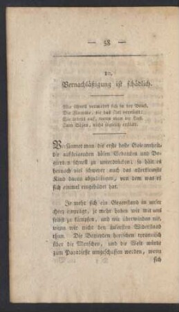 10. Vernachlässigung ist schädlich