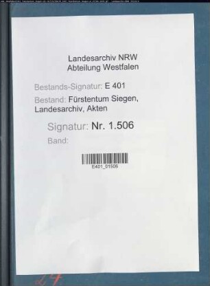 Schatzungsregister des Amts Freudenberg