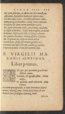 P. Virgilii Maronis Aeneidos, Liber primus.