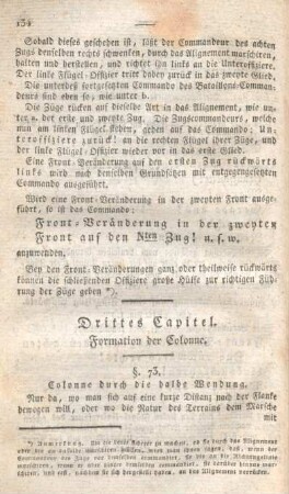 Drittes Capitel. Formation der Colonne.