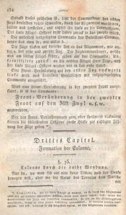 Drittes Capitel. Formation der Colonne.