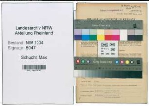 Entnazifizierung Max Schucht , geb. 27.09.1894 (Bahnschaffner)