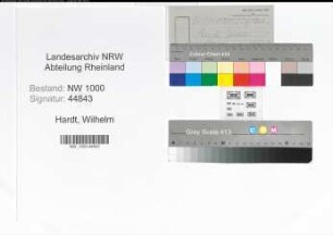 Entnazifizierung Wilhelm Hardt, geb. 06.03.1909 ()