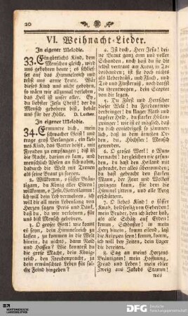 VI. Weihnacht-Lieder.