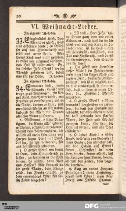 VI. Weihnacht-Lieder.