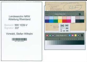 Entnazifizierung Stefan Wilhelm Vorwald , geb. 00.00.0000 (Stadtangestellter)