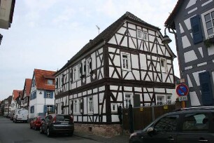 Fachwerkdoppelwohnhaus; Langen, Obergasse 11, Obergasse 13
