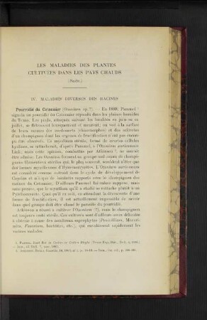 Les Maladies Des Plantes Cultivées Dans Les Pays Chauds.