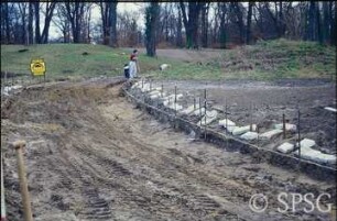 Potsdam, Park Babelsberg, Uferstreifen, Wegesanierung.