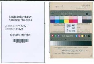 Entnazifizierung Heinrich Martens , geb. 05.08.1887 (Goldschmied)