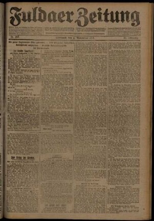 Ausgabe vom Mittwoch, den 07. November 1917.